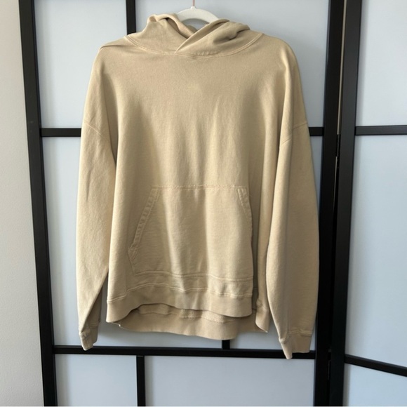 [3] TKEES Beige Core Hoodie 100% Cotton Heavyweight Hoodie Made In Canada - Picture 4 of 13